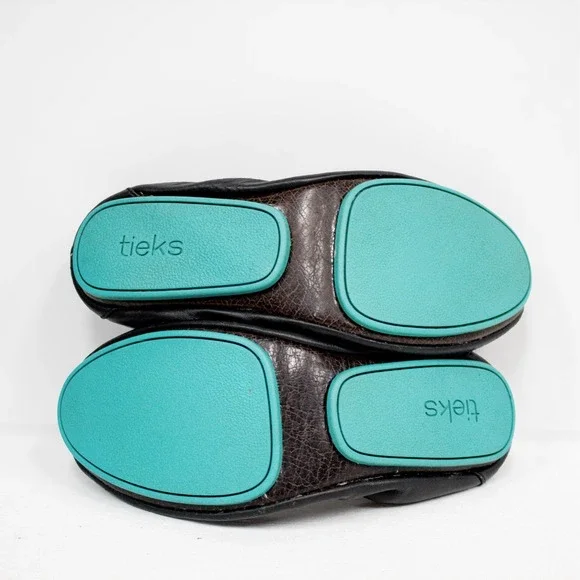 Tieks by Gavrieli Ballet Flats Black Leather Comfort Shoes Women's Size 7